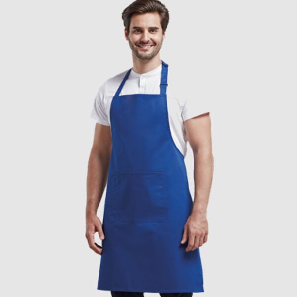 PR154 Premier Grembiule con pettorina e tasca frontale 65% poliestere 35% cotone 195gr Thumbnail