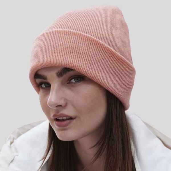 B45 Beechfield Berretto invernale con risvolto maglia a doppio strato 100% poliacrilico Thumbnail