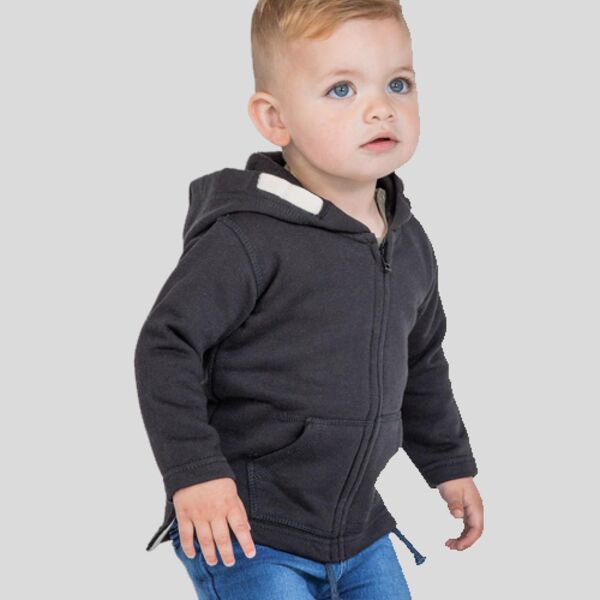 BZ32 Babybugz Felpa Baby con Cappuccio e zip 250gr/m2 etichetta removibile grammatura intermedia Thumbnail