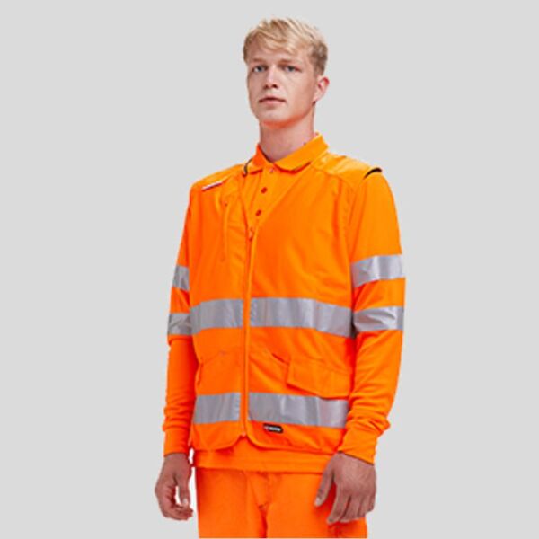 Expert Payper Gilet multitasche in alta visibilità con bande 3M  EN ISO 20471 Cl 2 100% poliestere 120gr Thumbnail