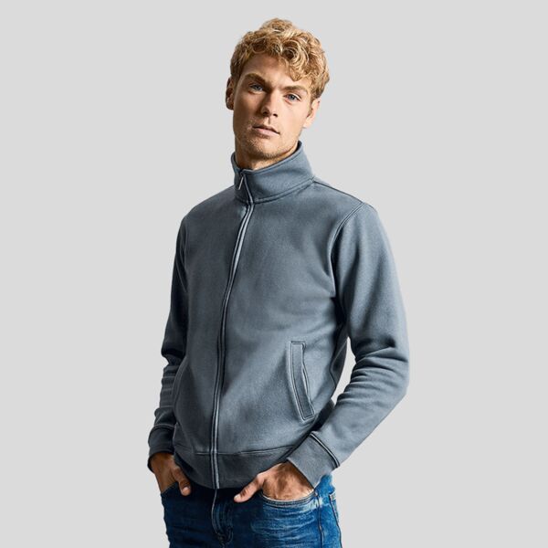 R267M Russell Authentic Felpa uomo zip lunga e tasche. Fitted 80% cotone 20% poliestere 280gr Thumbnail