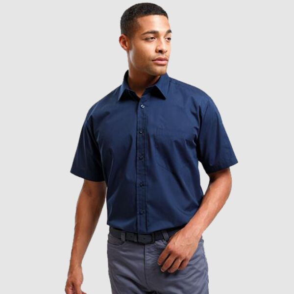 PR202 Premier Camicia uomo manica corta con taschino 65% poliestere 35% cotone 105g Thumbnail