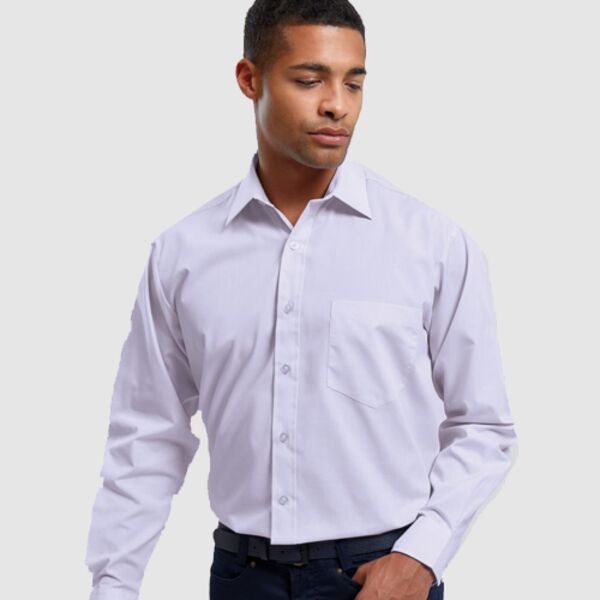PR200 Premier Camicia uomo manica lunga con taschino classic fit 65% poliestere 35% cotone 105gr Thumbnail
