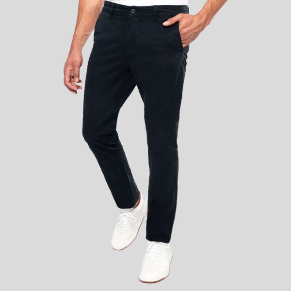 K740 Kariban Pantaloni Chino uomo 98% twill di cotone 2% elastane Thumbnail