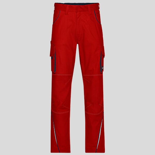 JN847 James & Nicholson Pantaloni Stretch Multitasche da lavoro bicolore lavabili a 60° Thumbnail