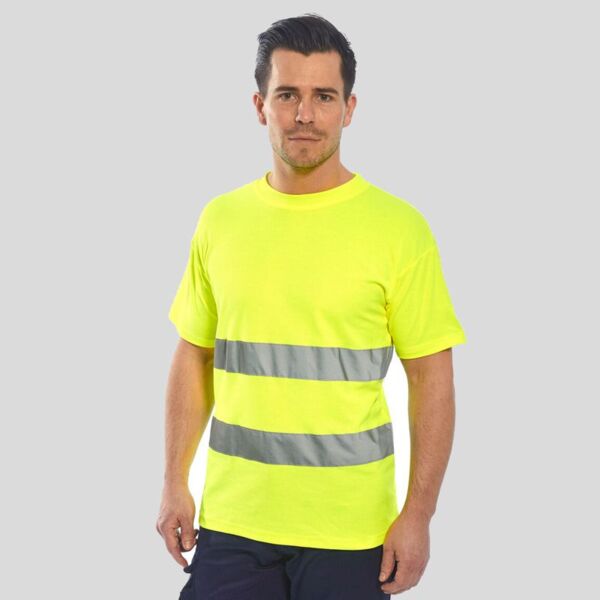 S172 T-shirt alta visibilità 55% cotone 45% poliestere 175g EN20471 CL2 UPF 35+ Thumbnail