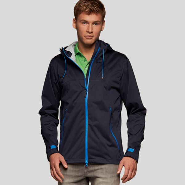 JN1098 James&Nicholson Giacca uomo in softshell bicolore con cappuccio Thumbnail