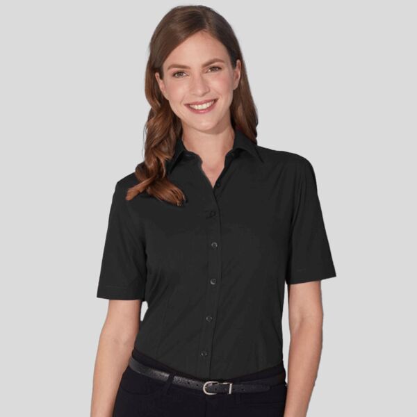 JN679 James & Nicholson Camicia donna maniche corte tessuto easy-care  65% poliestere, 35% cotone Thumbnail