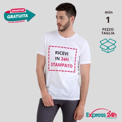 T-shirt Maglietta personalizzata uomo Stampata e Spedita in 24 ore Thumbnail