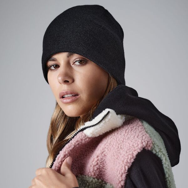 B444 Beechfield Cuffia in maglia 50% lana 50% acrilico fascia in micropile termico Thumbnail