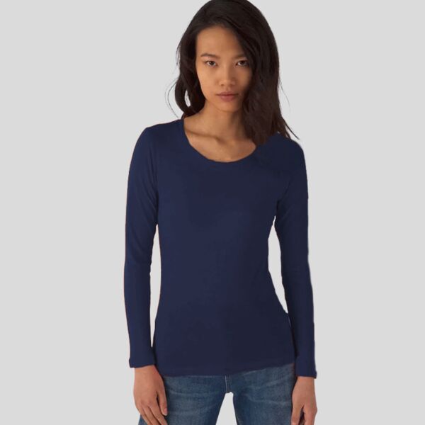 TW071 B&C T-shirt Donna manica lunga no label 100% cotone organico Thumbnail