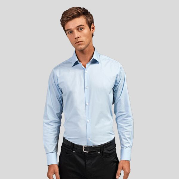 PR244 Premier Camicia Uomo Stretch Fit 97% cotone 3% elastane 115gr Thumbnail