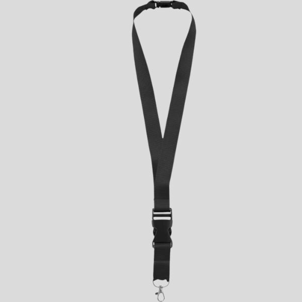 YOGI Lanyard Laccio porta badge in poliestere h 2,5 cm  con sgancio di sicureza e fibbia staccabile Thumbnail