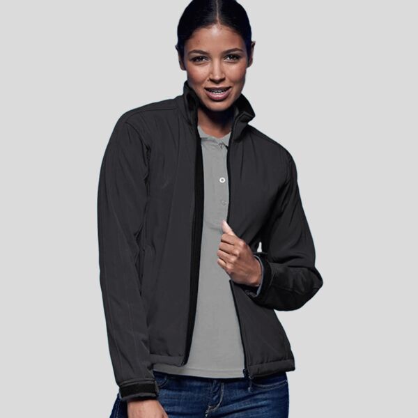 JN137 James&Nicholson Giacca softshell donna antivento traspirante 95% poliestere 5% elastane 330gr Thumbnail