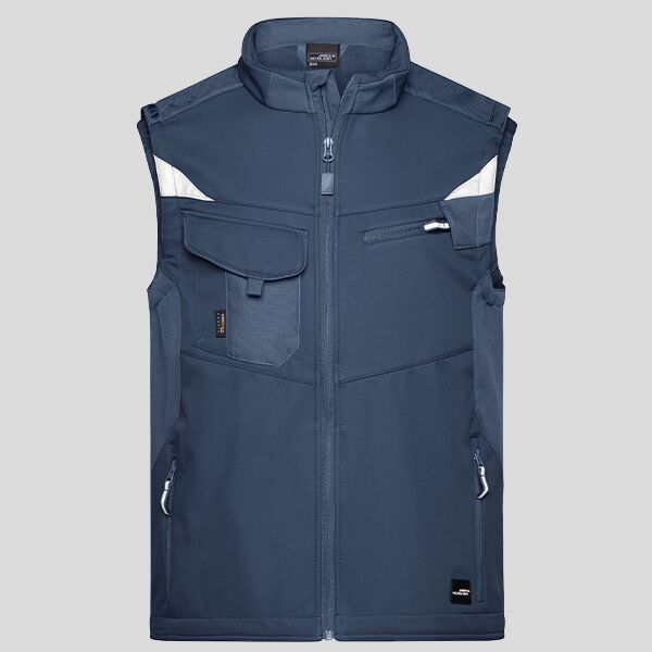 JN845 James & Nicholson Gilet in softshell impermeabile con rinforzi in cordura 100% poliestere 320gr Thumbnail