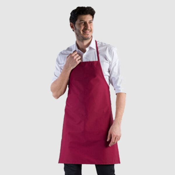 MI001 Colore Italiano Grembiule Basico con pettorina senza tasche 65% poliestere 35% cotone 195gr Thumbnail