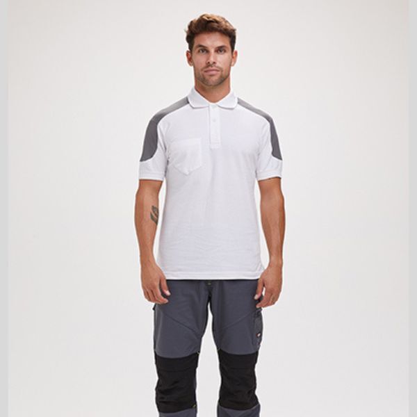 Company Payper Polo bicolore da lavoro con taschino 60% cotone 40% poliestere 230gr  Thumbnail