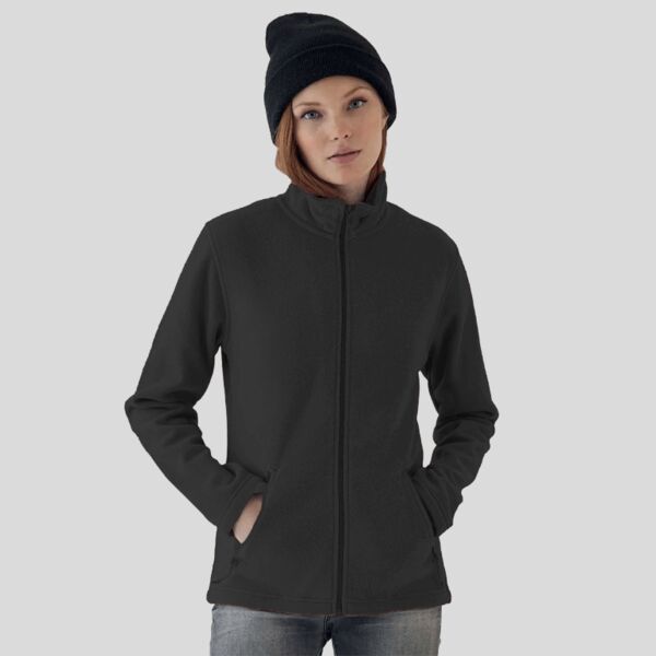 FWI51 B&C Micropile donna personalizzato zip lunga e taschine laterali 100% poliestere 280gr Thumbnail
