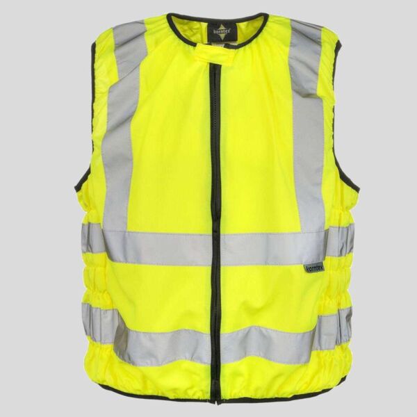 KXMOTO Korntex Gilet alta visibilità da motociclista con zip e velcro 100% poliestere Thumbnail