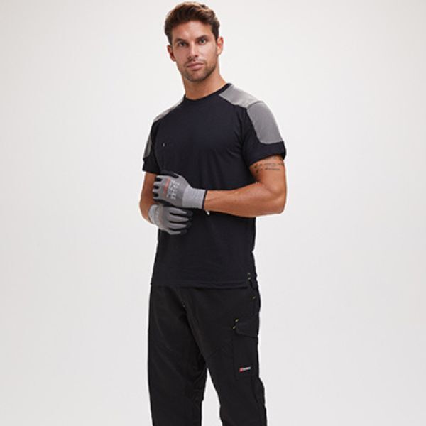 Corporate Payper T-shirt bicolore da lavoro con taschino 60% cotone 40% poliestere 165gr  Thumbnail