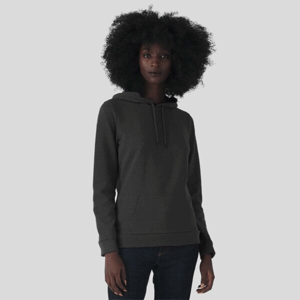 WW34B B&C Organic Felpa donna cappuccio Body Fit 80% cotone OCS 20% poliestere riciclato Thumbnail