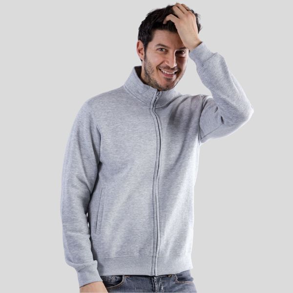 BS334 BlackSpider Felpa zip lunga felpata con tasche 70% cotone, 30% poliestere 280g Thumbnail