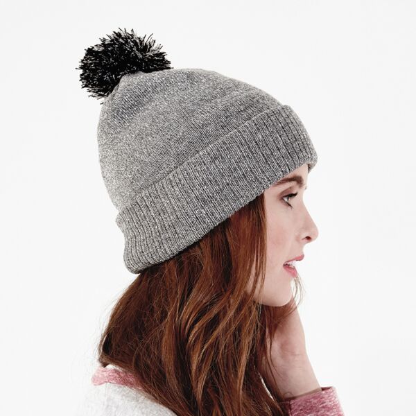 B450 Beechfiled Berretto Invernale con Pon Pon in contrasto 100% acrilico soft-touch Thumbnail