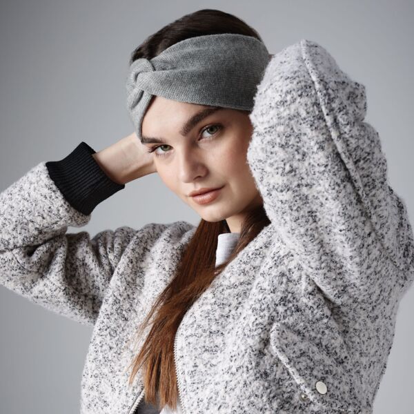 B432 Beechfield Fascia in maglia intrecciata a doppio strato Thumbnail