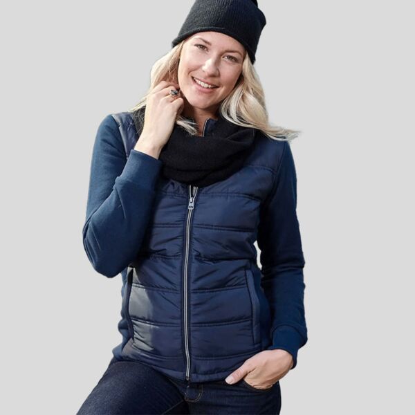 JN1123 James&nicholson Giacca donna ibrida maniche in felpa e busto con imbottitura Thumbnail