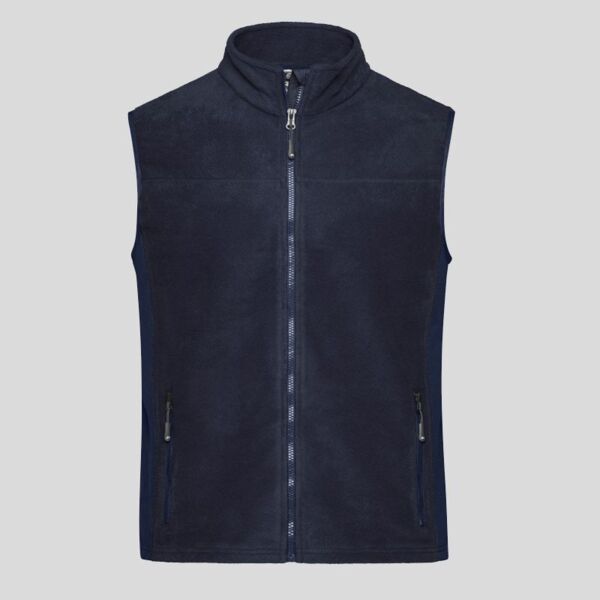 JN856 James&Nicholson Gilet Uomo in pile con inserti elastici in softshell  Thumbnail