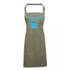 PR154 Premier Grembiule con pettorina e tasca frontale 65% poliestere 35% cotone 195gr Thumbnail