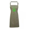 PR154 Premier Grembiule con pettorina e tasca frontale 65% poliestere 35% cotone 195gr Thumbnail